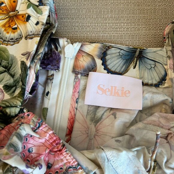 NEW Selkie The Mini Day Dress Small Butterfly Botanics Print - Picture 7 of 9